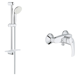 Mitigeur Douche Eurosmart Et Douchette + Barre De Douche + Porte Savon Grohe Tempesta