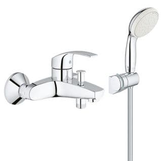 Grohe Mitigeur Bain Eurosmart + Ensemble De Douche Tempesta