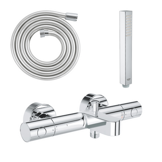 Grohe Mitigeur Bain Douche Precision Get Avec Douchette 1jet Vitalio Joy Cube Et Flexible 200cm