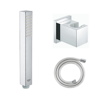 Douchette 1 Jet Grohe Vitalio Joy Cube Stick Chromé Avec Flexible 150 Et Support Carré