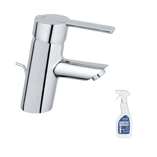 Mitigeur Lavabo Grohe Quickfix Feel Avec Tirette Et Vidage Taille S + Nettoyant Grohclean