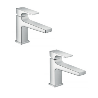 Lot De 2 Mitigeurs Lavabo Hansgrohe Metropol 100 Bec Long Et Bonde Push-open