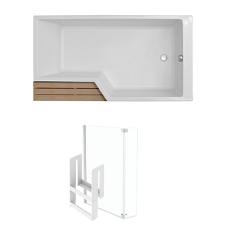 Pack Baignoire Bain Douche Antidérapante 180 X 90 Jacob Delafon Neo Blanc Mat - V.droite + Pare Bai