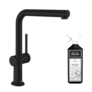 Robinet De Cuisine Avec Douchette Talis M54 270 Noir Mat + Nettoyant Briochin