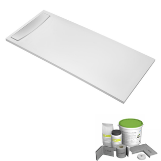 Pack Receveur De Douche Antidérapant 170 X 80 Jacob Delafon Flight Neus Rectangle Blanc+kit