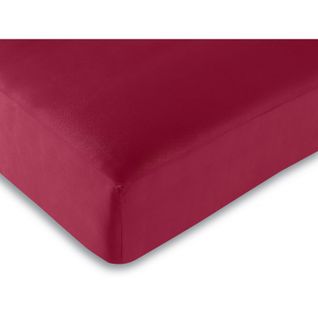 Drap Housse 100% Coton/57 Fils/cm² - Rouge - 90 X 190 Cm