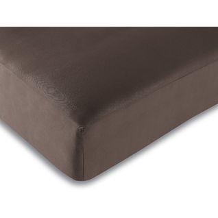 Drap Housse 100% Coton/57 Fils/cm² - Choco - 180 X 200 Cm