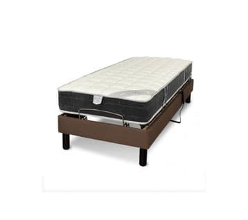 Literie Electrique Essenzia Zen Ensemble Emotion Marron, Classic Ressorts 90x200 Ressorts