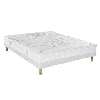 Ensemble Matelas Latex 110x190 Cm Morphozone 180 + Sommier Tradition+ Pieds