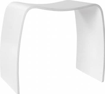 Tabouret Bas Bois Blanc 47x31x45cm