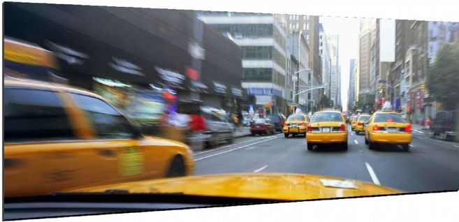 Tableau Taxi New Yorkais - 120 X 40 Cm