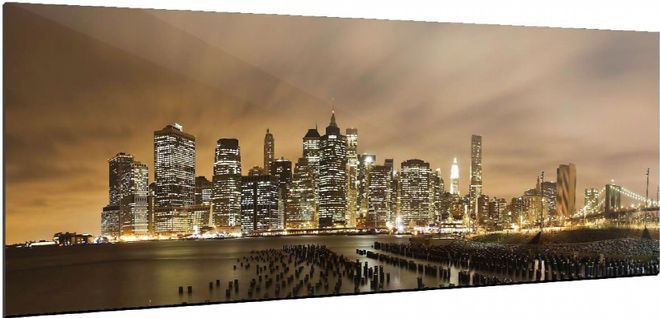 Tableau New York La Nuit - 120 X 40 Cm