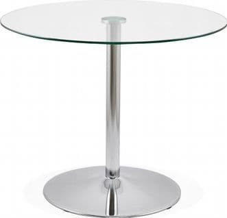 Table à Manger Métal Argent 90x90x54cm