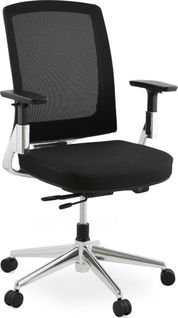 Fauteuil De Bureau A Roulette Réglable Couleur Noir Et Chromé