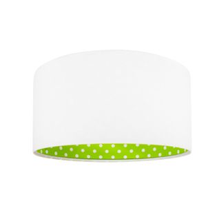 Suspension Enfant Abat-jour Blanc Et Vert 50x50x107