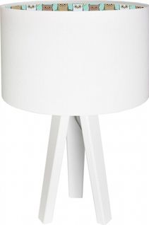 Lampe De Chevet Enfant Trépied Blanc Abat Jour Multicolore