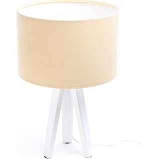 Lampe De Chevet Bois Blanc 30x30x46cm