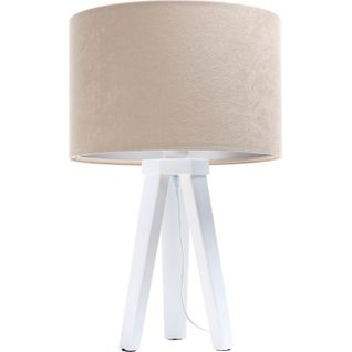 Lampe De Chevet Bois Blanc 30x30x46cm