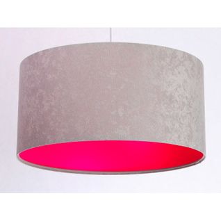 Suspension Enfant Abat-jour Gris Et Rose 50x50x107