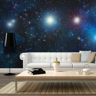 Papier Peint Des Milliers D'étoiles Brillantes 300 X 230 Cm Bleu