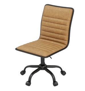 Bill-fauteuil De Bureaux En Cuir Synthétique Patiné Camel