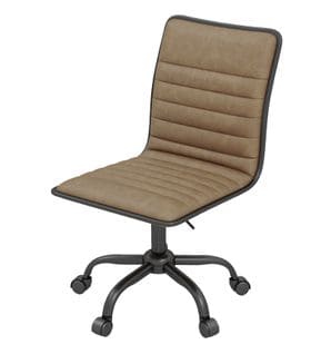 Bill-fauteuil De Bureaux En Cuir Synthétique Patiné Marron