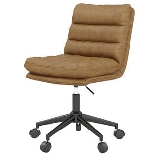 Matt-fauteuil De Bureaux En Cuir Synthétique Patiné Camel