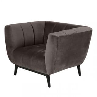 Fauteuil Velours Beige Amaro