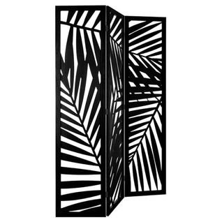 Paravent contemporain en Bois coloris Noir - 120 x 170 cm