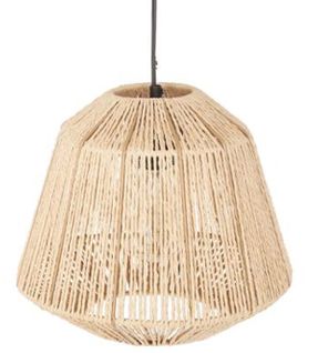 Suspension Design En Papier Et Fer Coloris Beige - Dim : D.29 X H.26 Cm