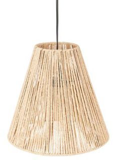 Suspension Design En Papier Et Fer Coloris Beige - Dim : D.30 X H.27 Cm