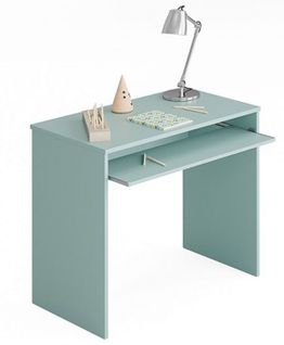 Table Bureau Pour Ordinateur Coloris Vert Acqua - Dim : 79 X 90 X 54 Cm