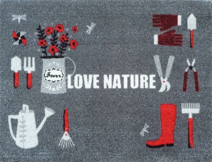 Tapis Anti-poussière Love Nature En Polyamide, Multicolore - Dim : 50 X 75 Cm