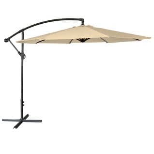 Parasol Déporté Oahu Rond 3m De Diamètre Beige