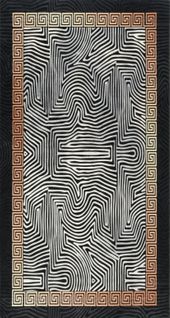 Tapis De Salon Rectangulaire Lavable En Machine Effet Zebre 120x160 Cm - Stampa 2208 - Noir