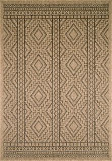 Tapis De Salon Intérieur Extérieur Rectangle Nature  Aspect Jute Marron 160x230cm