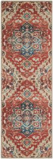 Tapis De Salon Vintage Multicolore Motif Orient 67x200cm