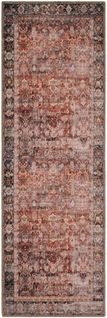 Tapis De Salon Vintage Motif Fleuris Rouge Bleu 67x200cm