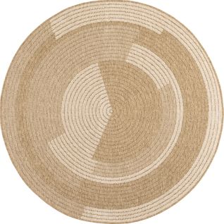 Tapis De Salon Intérieur Extérieur Rectangle Nature  Aspect Jute  Blanc 80x80cm