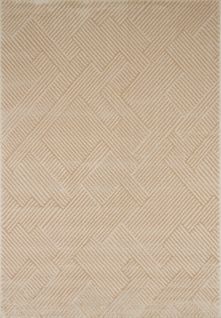 Tapis De Salon Beige Graphique Bianca 200x290 Cm