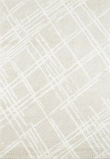 Tapis Salon - Motif Géométrique - 668 Beige - Poil Long- Oslo - 160x230 cm - 100% Polyester