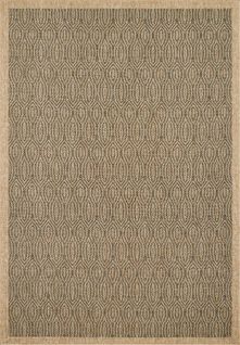 Tapis De Salon Intérieur Extérieur Nature  Aspect Jute Noir 60x180 Cm