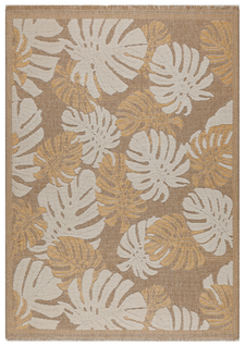 Tapis à Motif Feuille Jaune Intérieur Et Extérieur Tulum 200x290