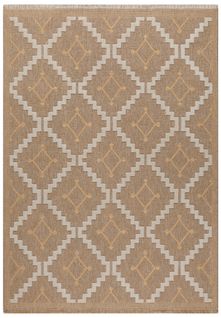 Tapis à Motif Géométrique Jaune Intérieur Et Extérieur Tulum 120x170