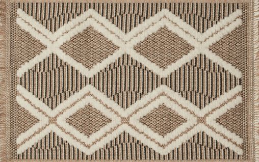 Tapis à Motif Scandinave Noir Intérieur Et Extérieur Tulum 60x90