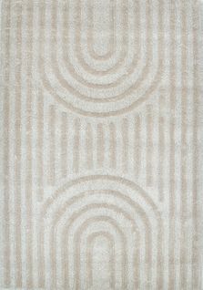 Tapis De Salon - Motif Arc En Ciel - 80x150 Cm - Harmonie - Crème