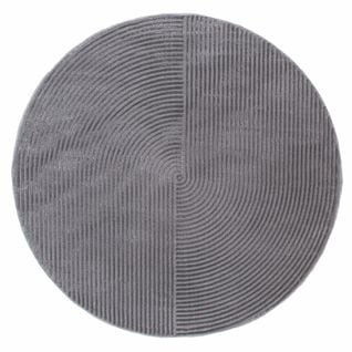 Tapis De Salon Gris Graphique Bianca diamètre 160 cm