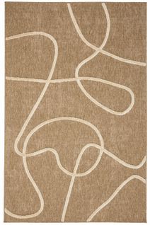 Tapis De Salon Palma Abstrait Blanc 80x150