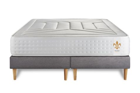 Ensemble Matelas Ressorts Ensaches Et Memoire De Forme 180x200 Vingt-quatre Ep:24cm - Sommier Gris