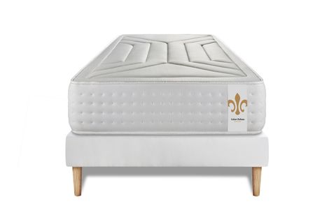 Ensemble Matelas Ressorts Ensaches Et Memoire De Forme 90x200 Vingt-quatre Ep:24cm - Sommier Blanc